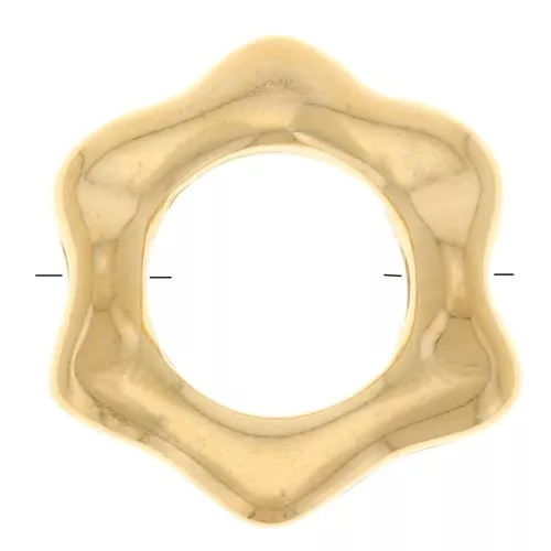 Perla fiore scavato da 13 mm - Dorata con oro fino x1