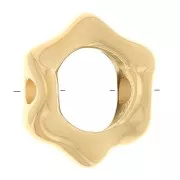 Perla fiore scavato da 13 mm - Dorata con oro fino x1