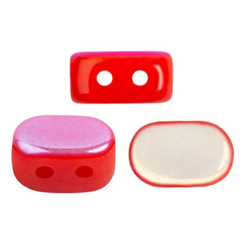 Perle in vetro Lipsi® di Puca® 4x6 mm - Opaque Light Coral AB x10g