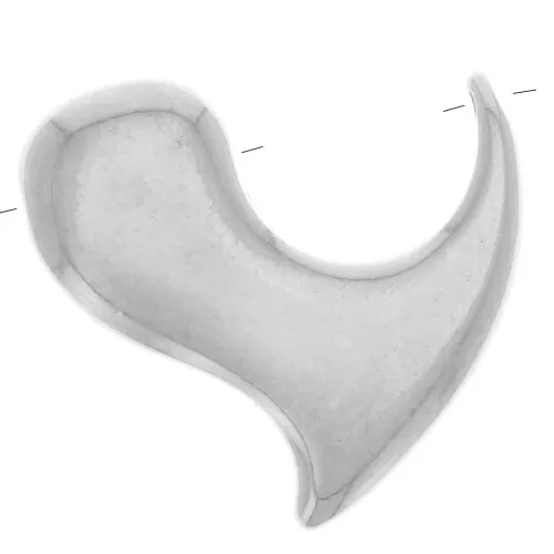 Pendente cuore 20x22 mm per perlina 10 mm - Placcatura argento antico x1