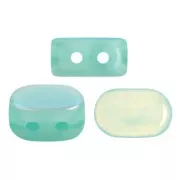 Perle in vetro Lipsi® di Puca® 4x6 mm - Blue Green Opal AB x10g