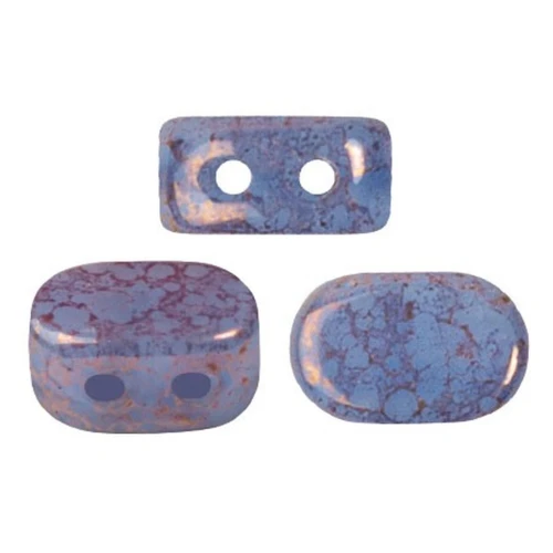 Perle in vetro Lipsi® di Puca® 4x6 mm - Blue Opal Bronze x10g