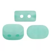 Perle in vetro Lipsi® di Puca® 4x6 mm - Blue Green Opal Mat x10g