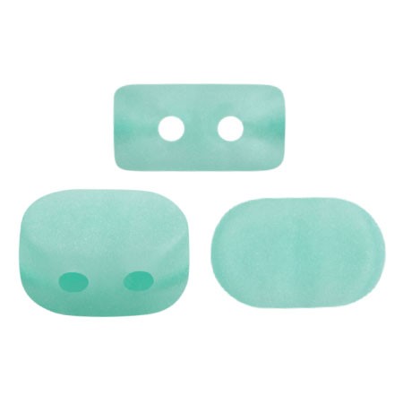 Perle in vetro Lipsi® di Puca® 4x6 mm - Blue Green Opal Mat x10g