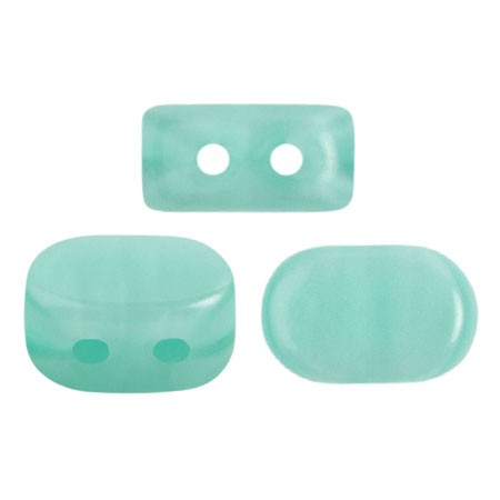 Perle in vetro Lipsi® di Puca® 4x6 mm - Blue Green Opal x10g