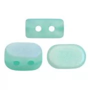 Perle in vetro Lipsi® di Puca® 4x6 mm - Blue Green Opal Mat AB x10g