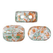 Perle in vetro Lipsi® di Puca® 4x6 mm - Blue Green Opal Tweedy x10g