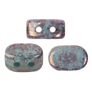 Perle in vetro Lipsi® di Puca® 4x6 mm - Blue Green Opal Bronze x10g