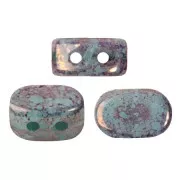 Perle in vetro Lipsi® di Puca® 4x6 mm - Blue Green Opal Bronze x10g