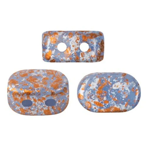 Perle in vetro Lipsi® di Puca® 4x6 mm - Blue Opal Tweedy x10g