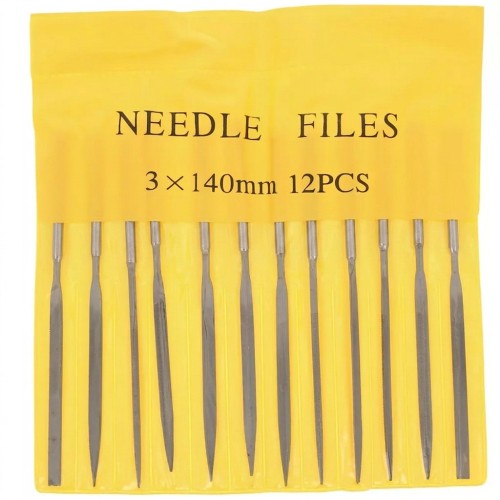 Set di 12 lime ad ago da 14 cm - Grana fine e media
