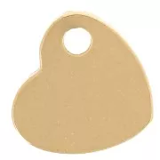 Ciondolo a cuore incidibile 7x8 mm - Acciaio inossidabile 304 doratox1