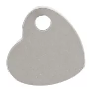 Ciondolo a cuore incidibile 7x8 mm - acciaio inox 304 x1