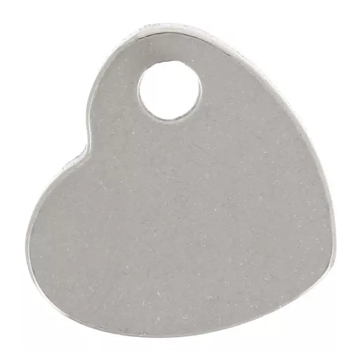 Ciondolo a cuore incidibile 7x8 mm - acciaio inox 304 x1
