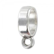 Passante irregolare per ciondolo 10 mm Placcatura argento antico x1