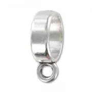 Passante irregolare per ciondolo 10 mm Placcatura argento antico x1