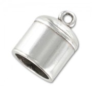 Terminale per cordoncini da mm. 10 Placcatura argento antico x1|raw }}