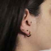 Orecchini rotondi da 14 mm - filo da 3 mm - acciaio inox 304L x20