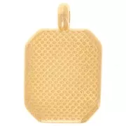 Pendente rettangolo 19x12mm in resina - Dorato in oro fino - Verde - Blu x1