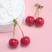 Orecchini a sfera 4 mm - anello perpendicolare - acciaio inx dorato 303L x2