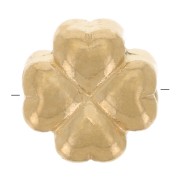 Perla a forma di trifoglio 6,9x6,7 mm - Acciaio inossidabile 304 Dorato x1