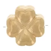Perla a forma di trifoglio 6,9x6,7 mm - Acciaio inossidabile 304 Dorato x1