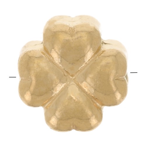 Perla a forma di trifoglio 6,9x6,7 mm - Acciaio inossidabile 304 Dorato x1