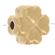 Perla a trifoglio 6,5x6 mm - Acciaio inossidabile 316L dorato x1