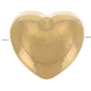 Perla cuore 6,5x6 mm - Acciaio inossidabile 304 Dorato x1