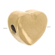 Perla cuore 6,5x6 mm - Acciaio inossidabile 304 Dorato x1
