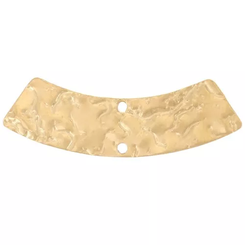 Distanziatore curvo martellato 30x7 mm - Acciaio inossidabile 316L dorato x1