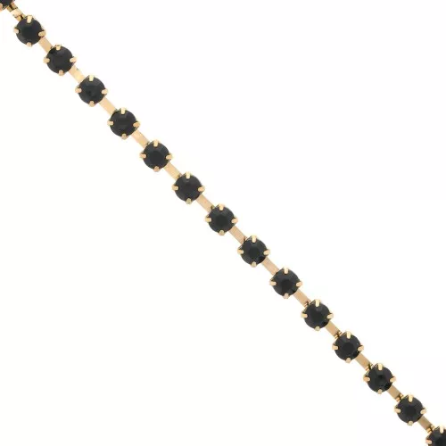 Catena strass acrilico mm. 6 Jet dorato xm. 1
