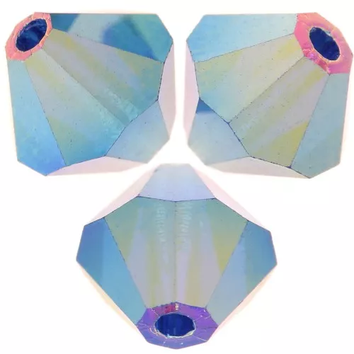 Biconi Preciosa 6 mm - MC Bead Rondell - Capri Blue AB 2X x12
