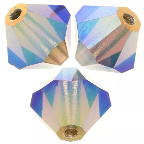 Biconi Preciosa 6 mm - MC Bead Rondell - Black Diamond AB 2X x12