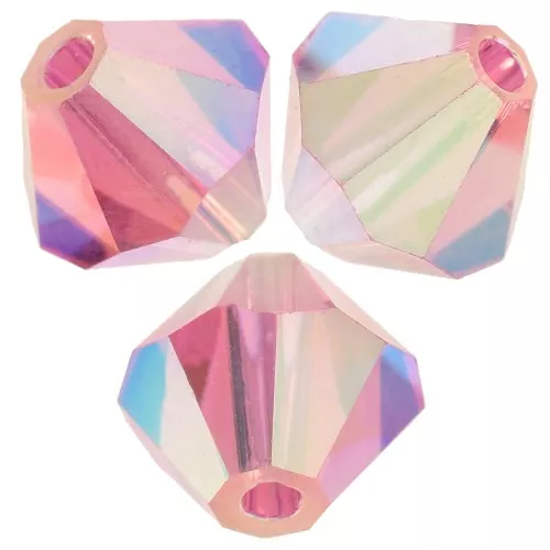 Biconi Preciosa 6 mm - MC Bead Rondell - Rose AB 2X x12