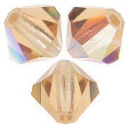 Biconi Preciosa 6 mm - MC Bead Rondell - Light Colorado Topaz Glitter x12