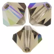 Biconi Preciosa 6 mm - MC Bead Rondell - Black Diamond Glitter x12