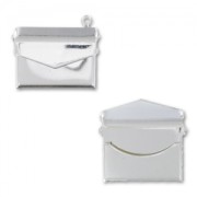 Pendente busta con apertura 18x21,5 mm argentato x1|raw }}