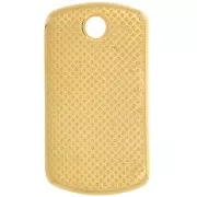 Pendente rettangolo 20x11mm con goccia in resina epossidica -oro fino - Blu x1