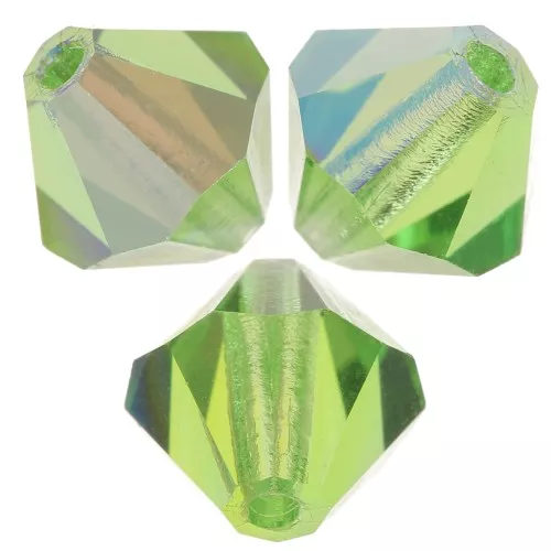 Biconi Preciosa 6 mm - MC Bead Rondell - Peridot Glitter x12