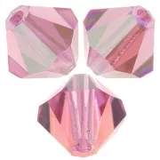 Biconi Preciosa 6 mm - MC Bead Rondell - Rose Glitter x12