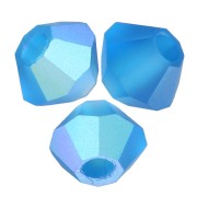 Biconi Preciosa 3 mm - MC Bead Rondell - Capri Blue AB Matt x30
