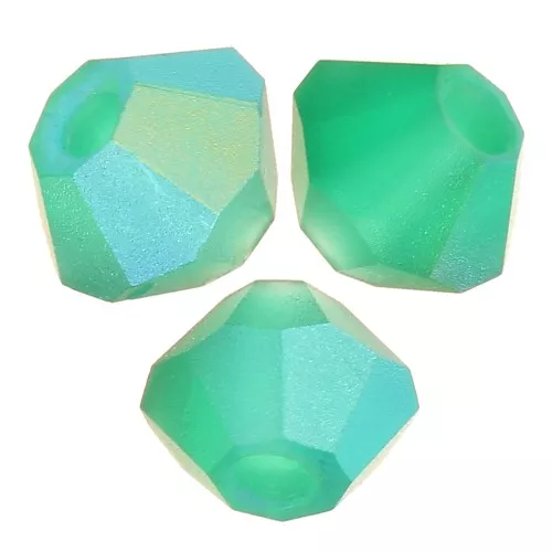 Biconi Preciosa 3 mm - MC Bead Rondell - Emerald AB Matt x30