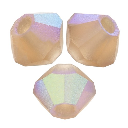 Biconi Preciosa 3 mm - MC Bead Rondell - Smoked Topaz AB Matt x30