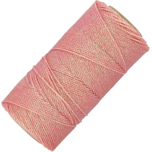 Bobina di filo cerato Linhasita - micro macramè 1,2 mm Saumon iridescent (Salmao)