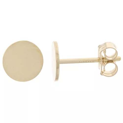 Orecchini a perno rotondi 6 mm per cabochon 6 mm - Gold filled x2