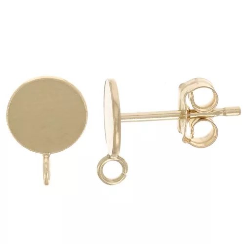 Orecchini tondi da 6 mm con cerchio aperto - Gold filled x2