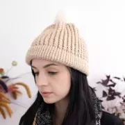 Nappine di pelliccia sintetica 10 cm Bianco x1