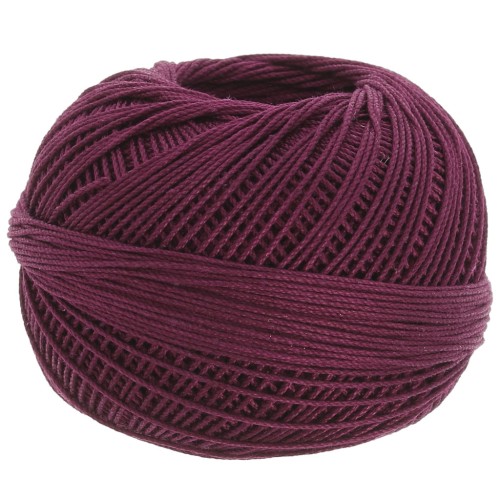 Filo di cotone Lizbeth dimensione 10 - Burgundy n°672 x111m