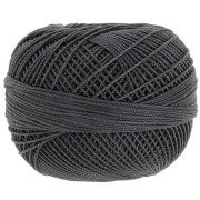 Filo di cotone Lizbeth dimensione 10 - Charcoal n°606 x111m